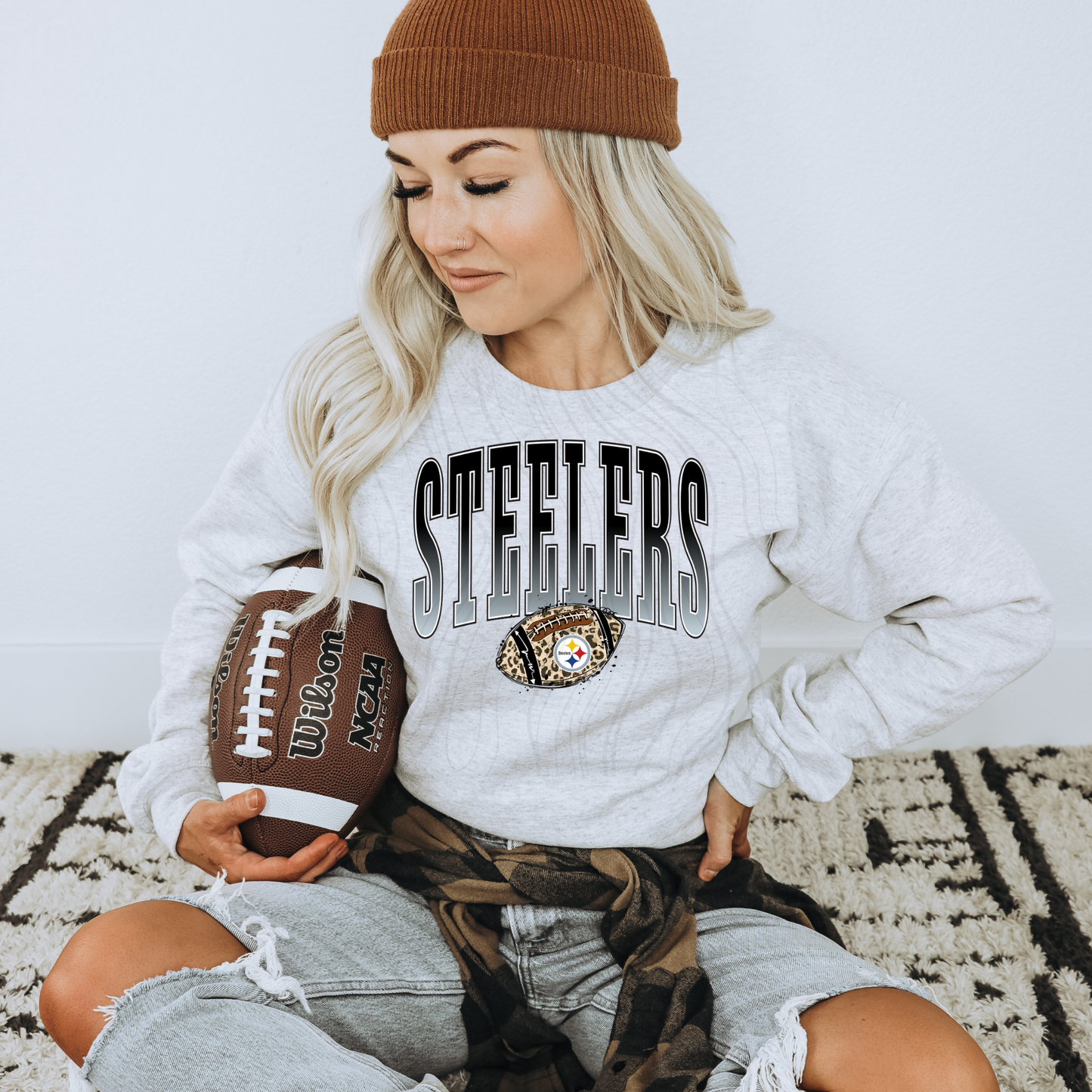 Steeler Huge Football Tall Transfer