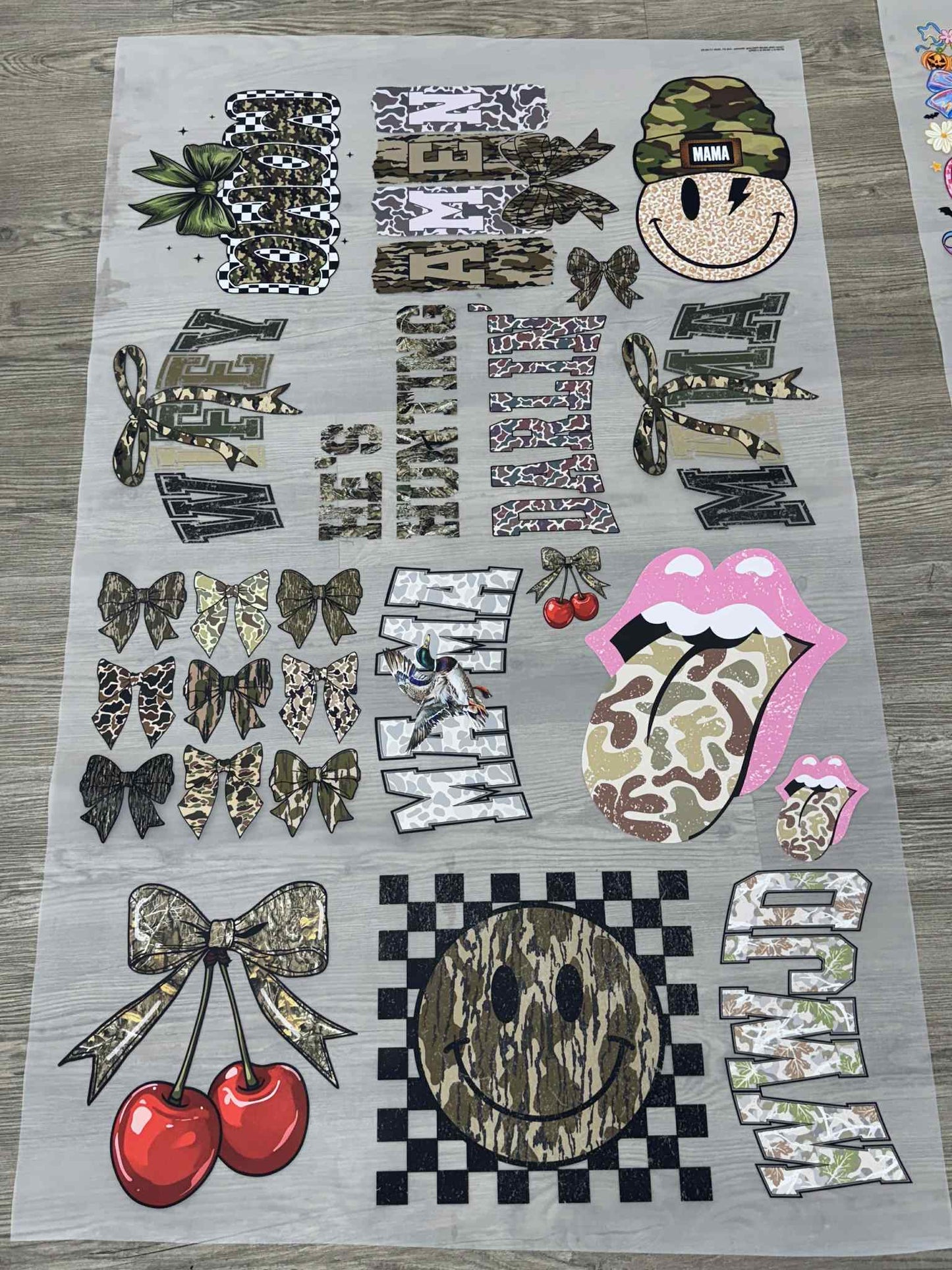 Camo Girly - 30x48 - PREMADE GANG SHEET