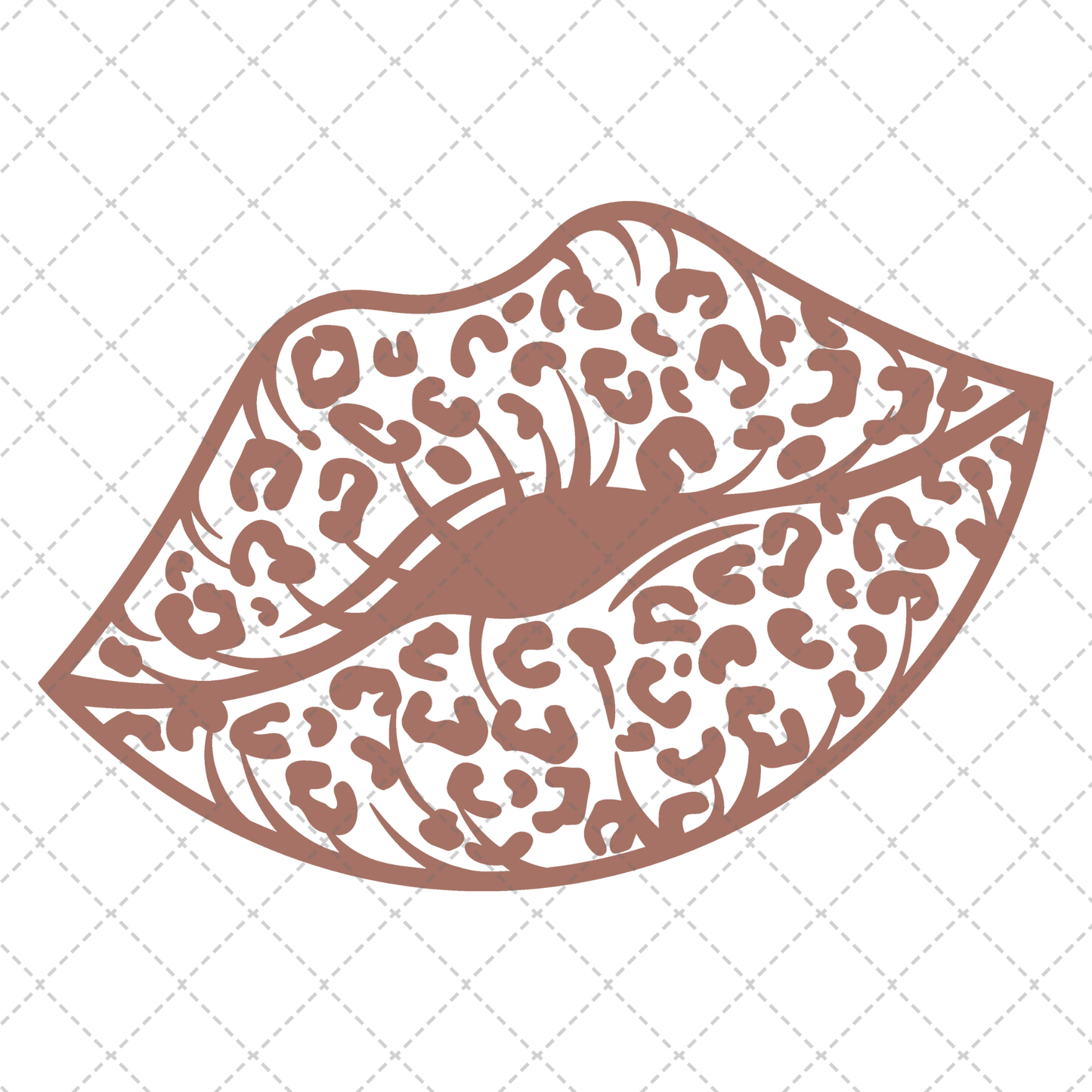 Rose Gold Lips Transfer