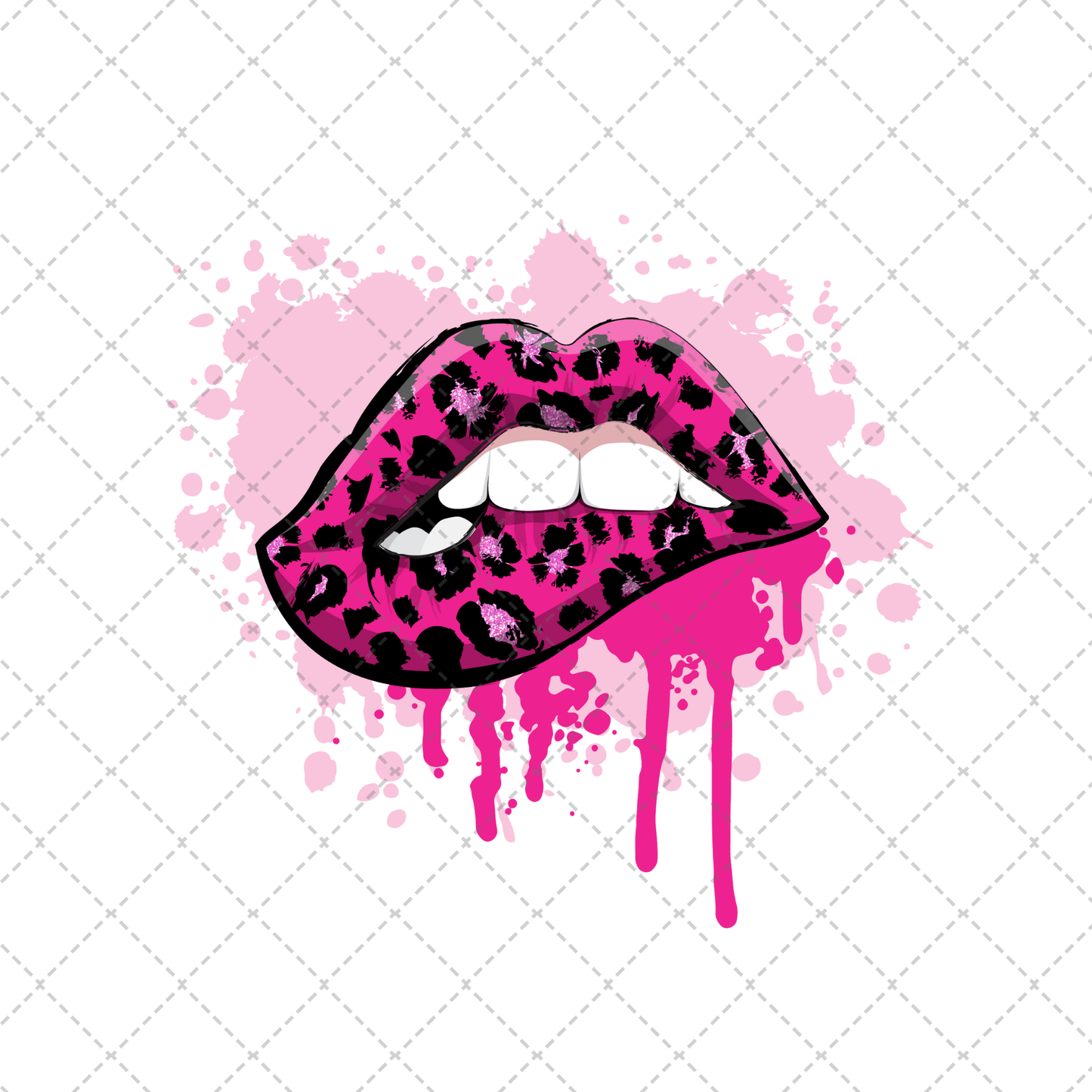 Pink Lip Drip Transfer