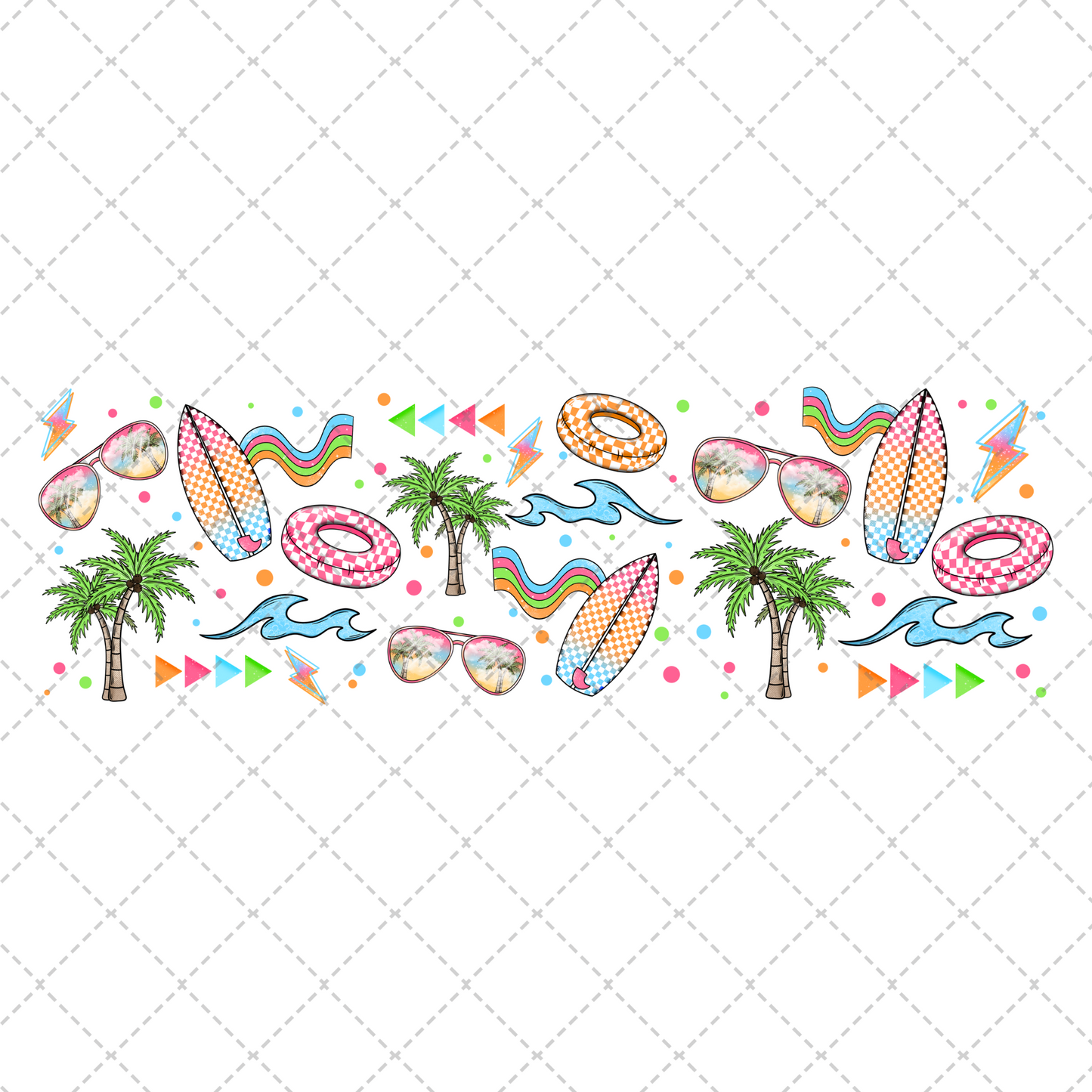 Neon Summer 16oz Tumbler Wrap