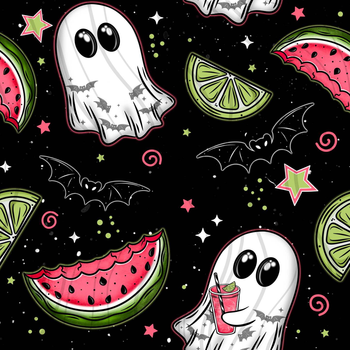Ghost Watermelon Seamless