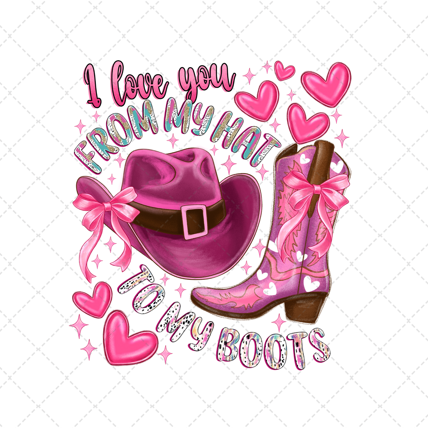 I Love You To My Boots Transfer