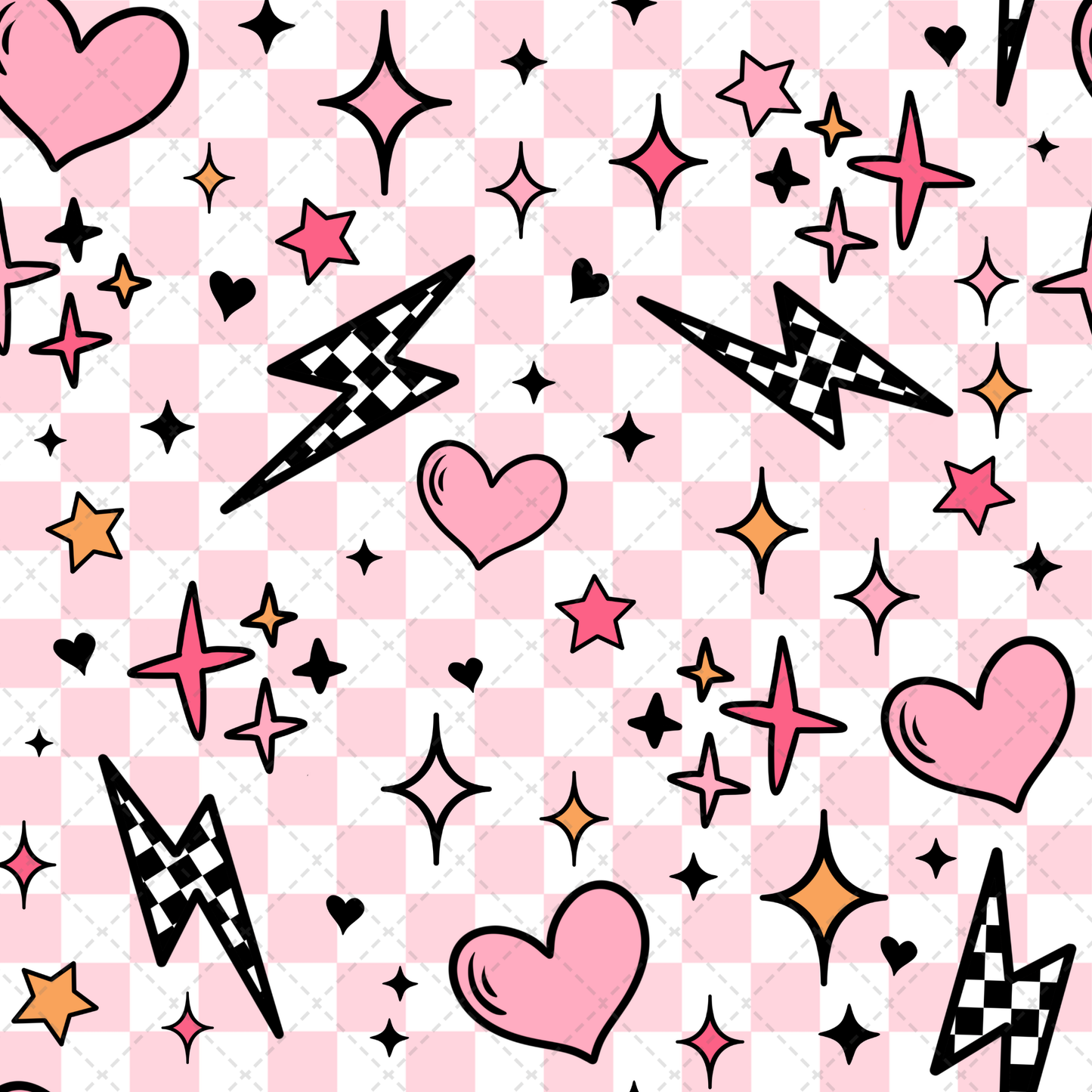 Hearts And Accents Seamless Transfer