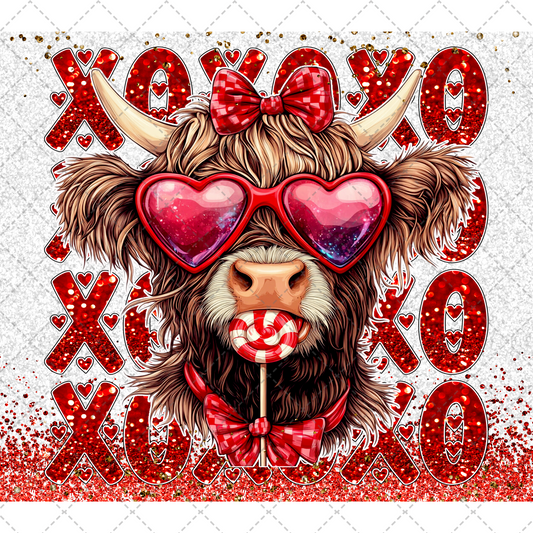 XOXO Cow Tumbler Wrap Transfer