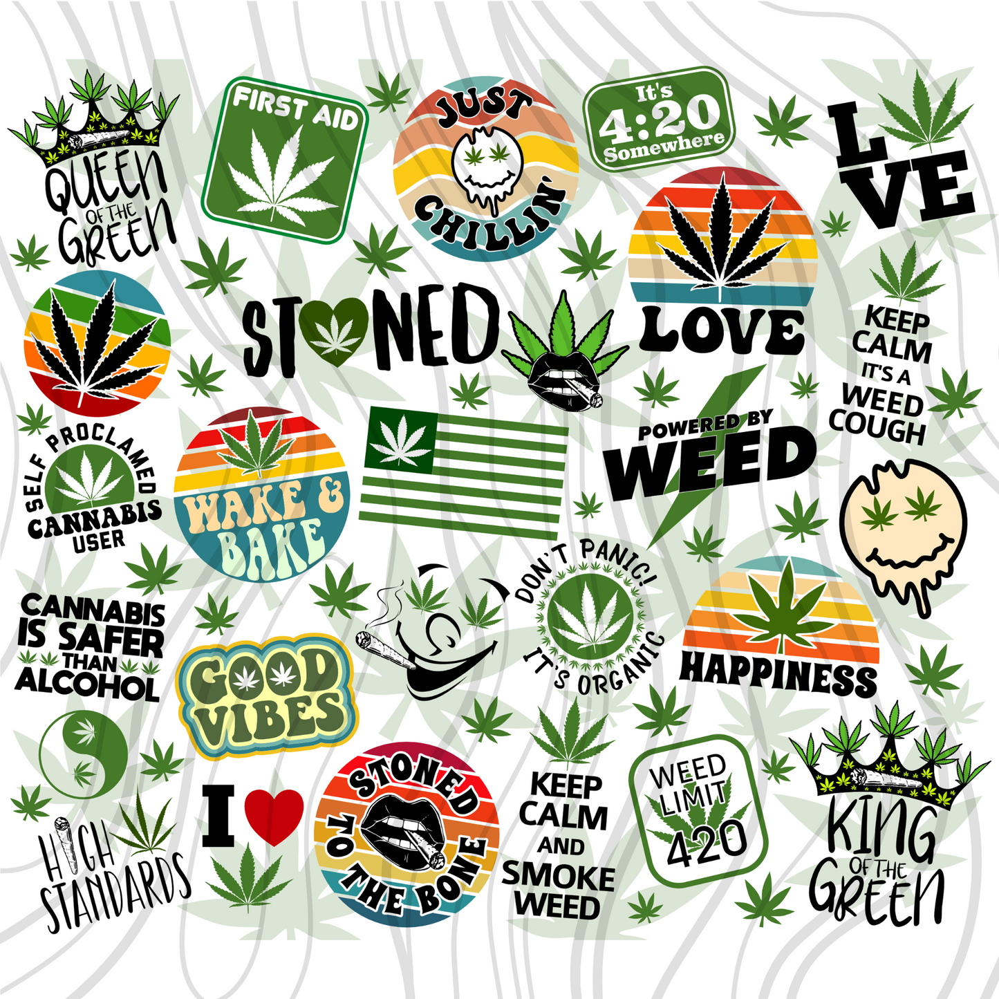 Weed Tumbler Wrap - Sublimation Transfer