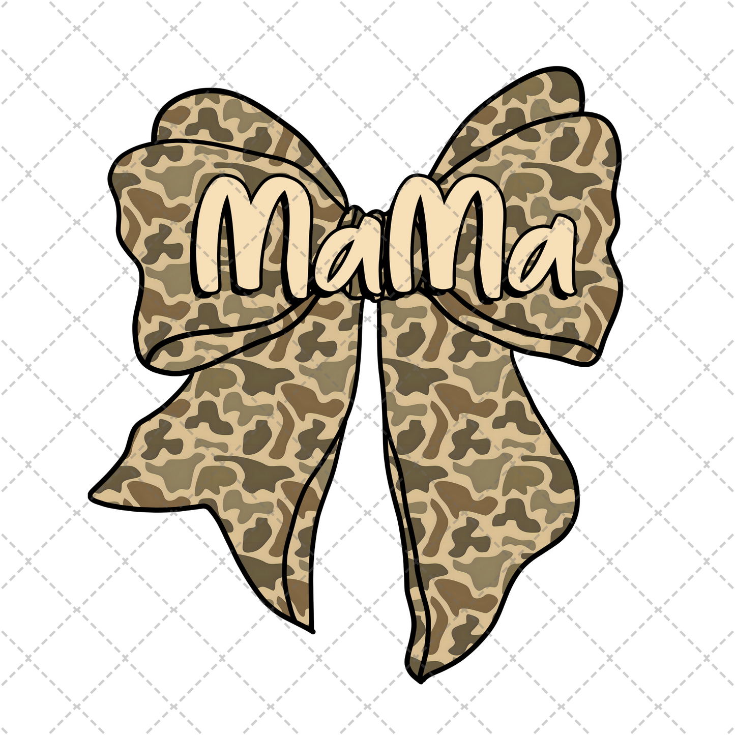 Camo Mama Bow Transfer