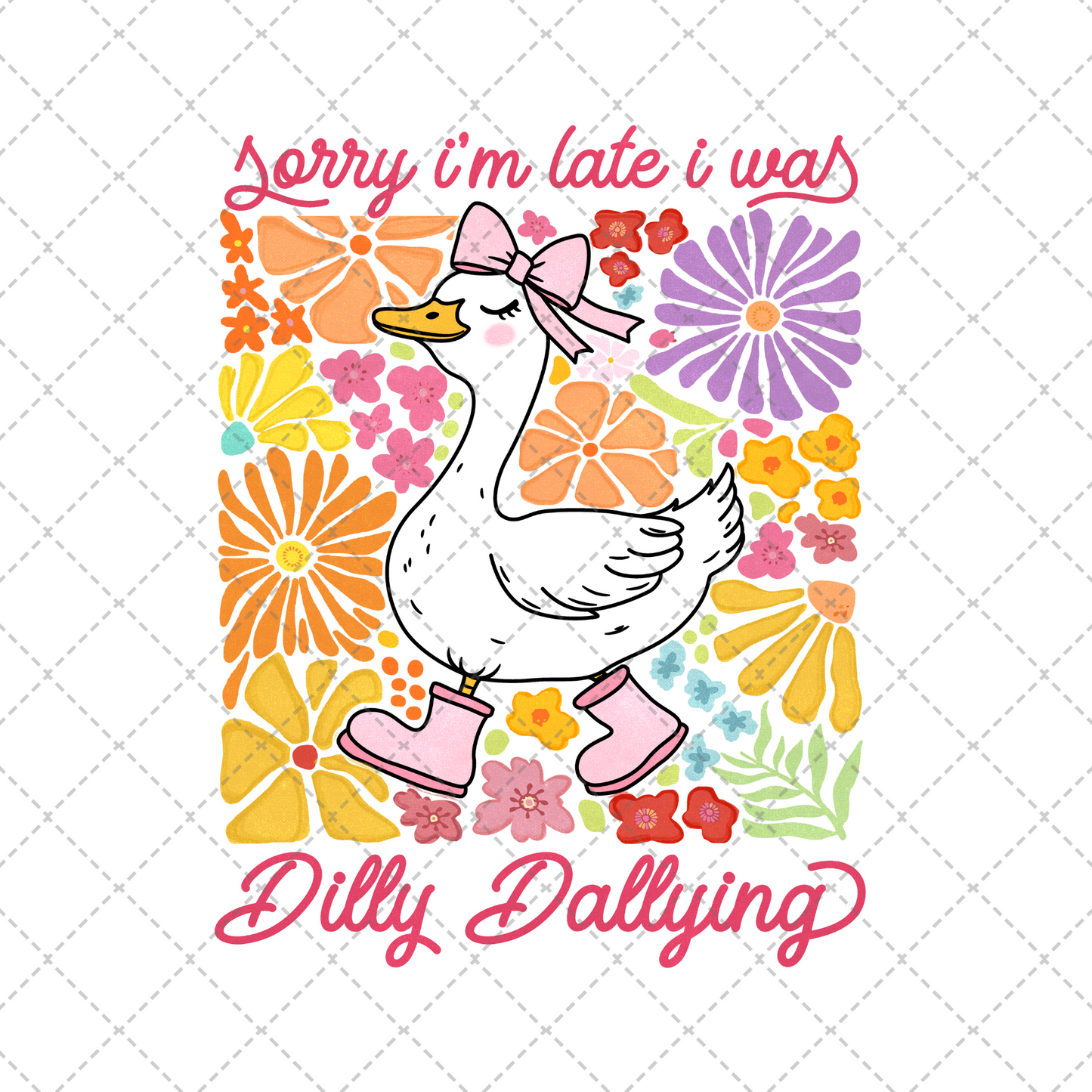Dilly Dallying Goose Transfer