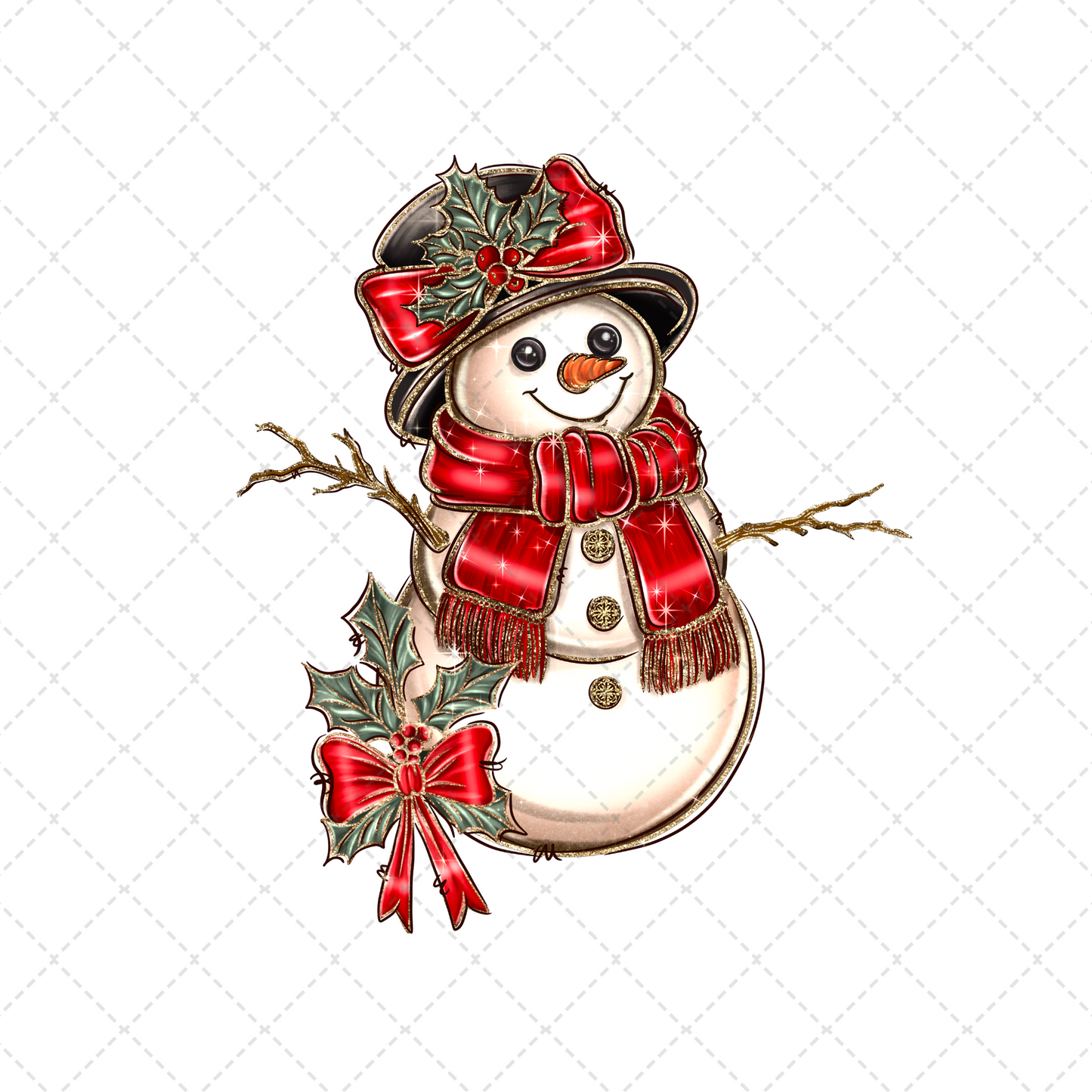 Christmas Snowman Transfer