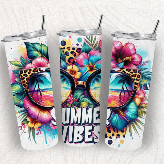 Summer Vibes Tumbler Wrap Transfer