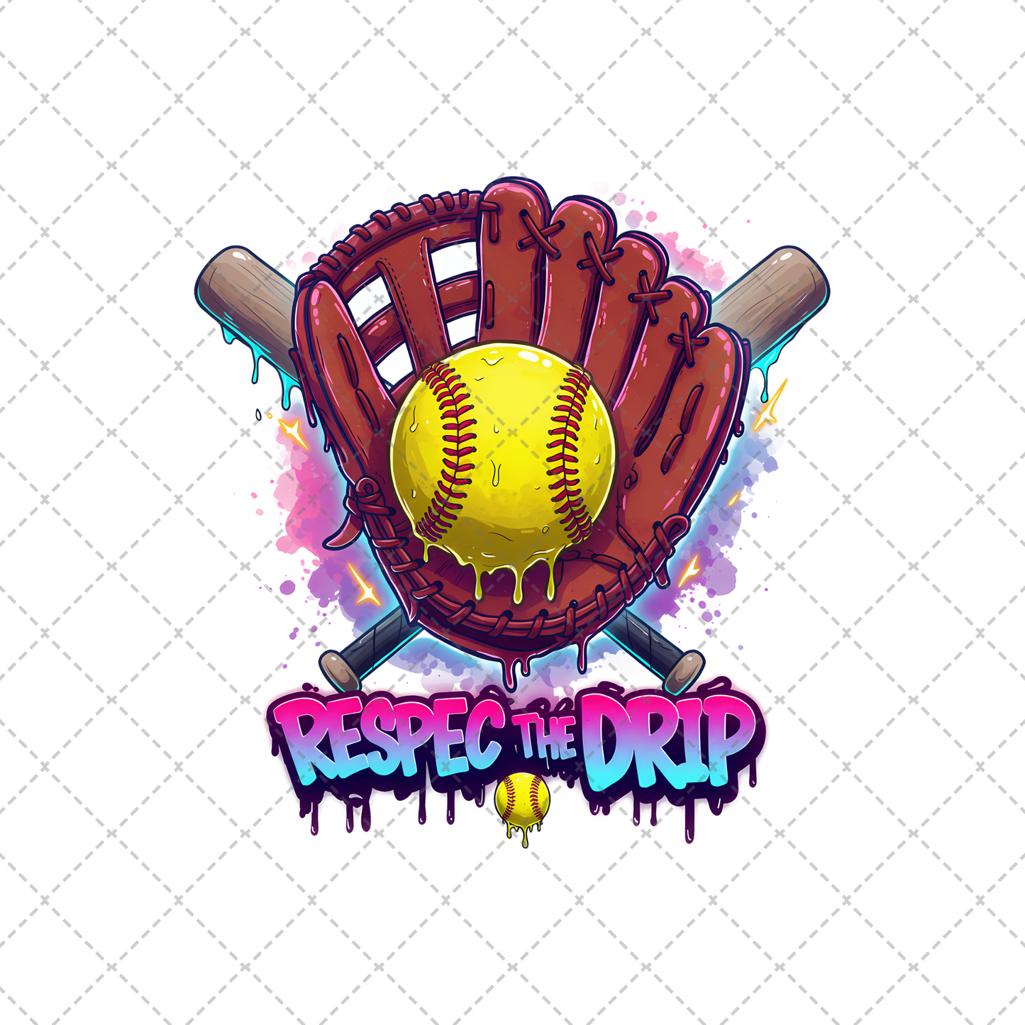 Repsect The Drip Softball Transfer