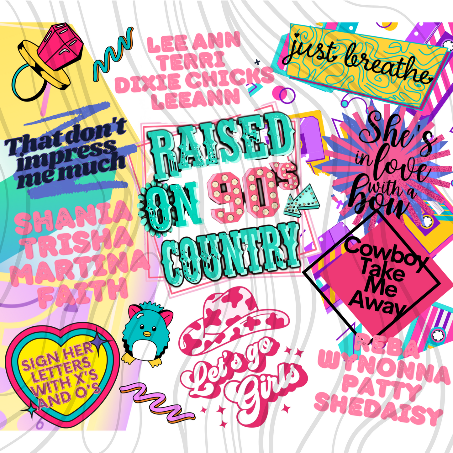 Raised On 90s Country Tumbler Wrap