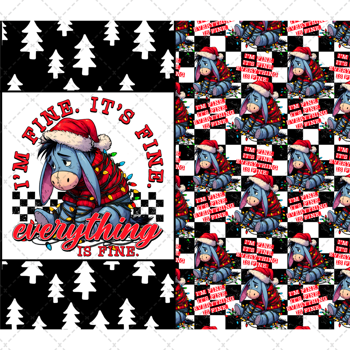 I'm Fine Tumbler Wrap Tumbler Transfer