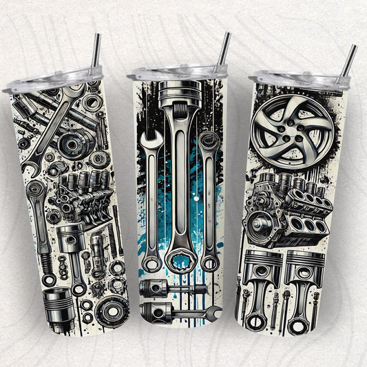 Mechanic Tumbler Wrap Transfer