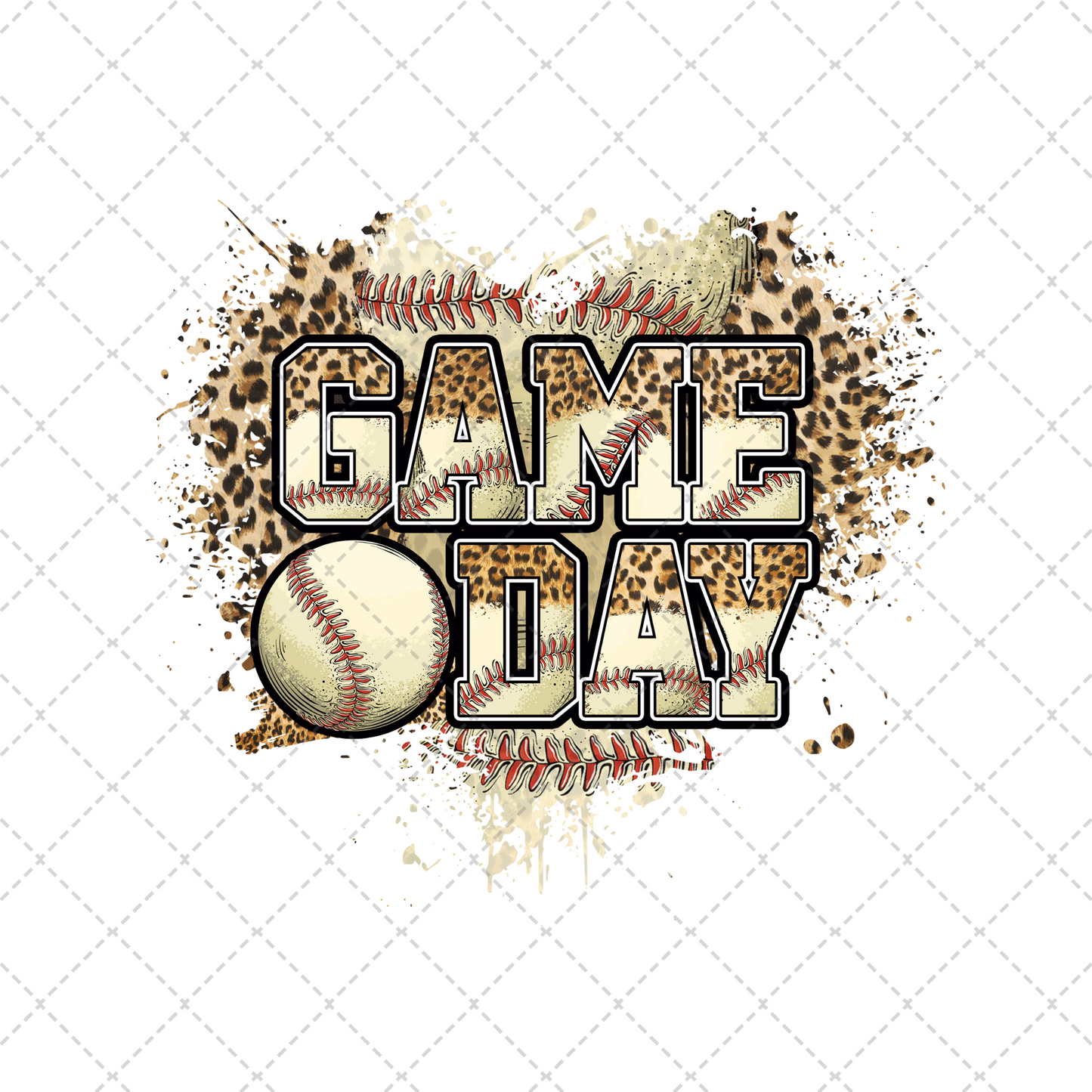 Leopard Game Day Baseball Transfer