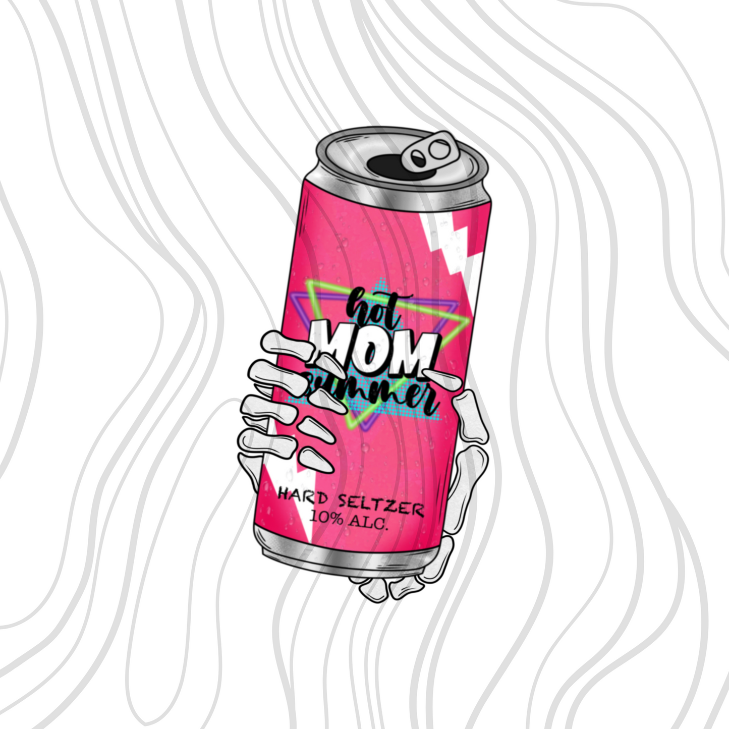 Hot Mom Summer Seltzer Transfer ** TWO PART* SOLD SEPARATELY**