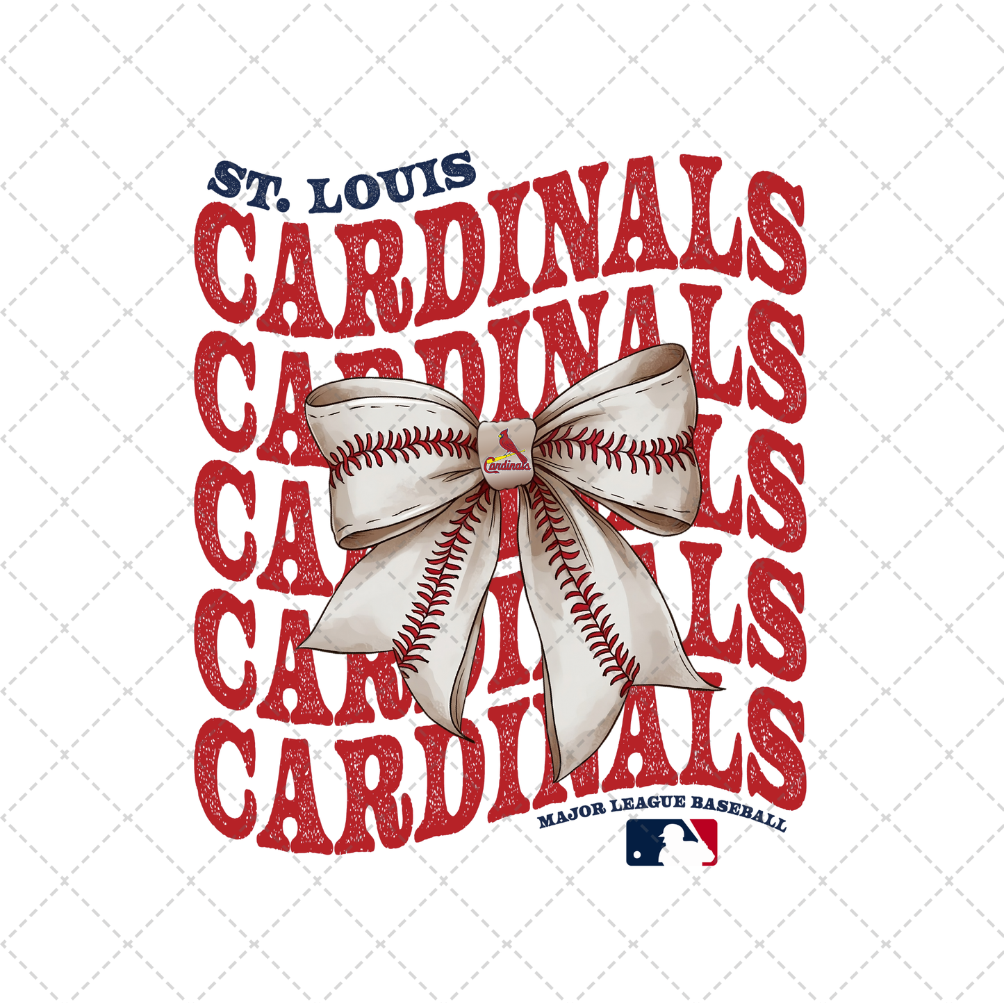 Cardinals Coquette Transfer ** TWO PART* SOLD SEPARATELY**
