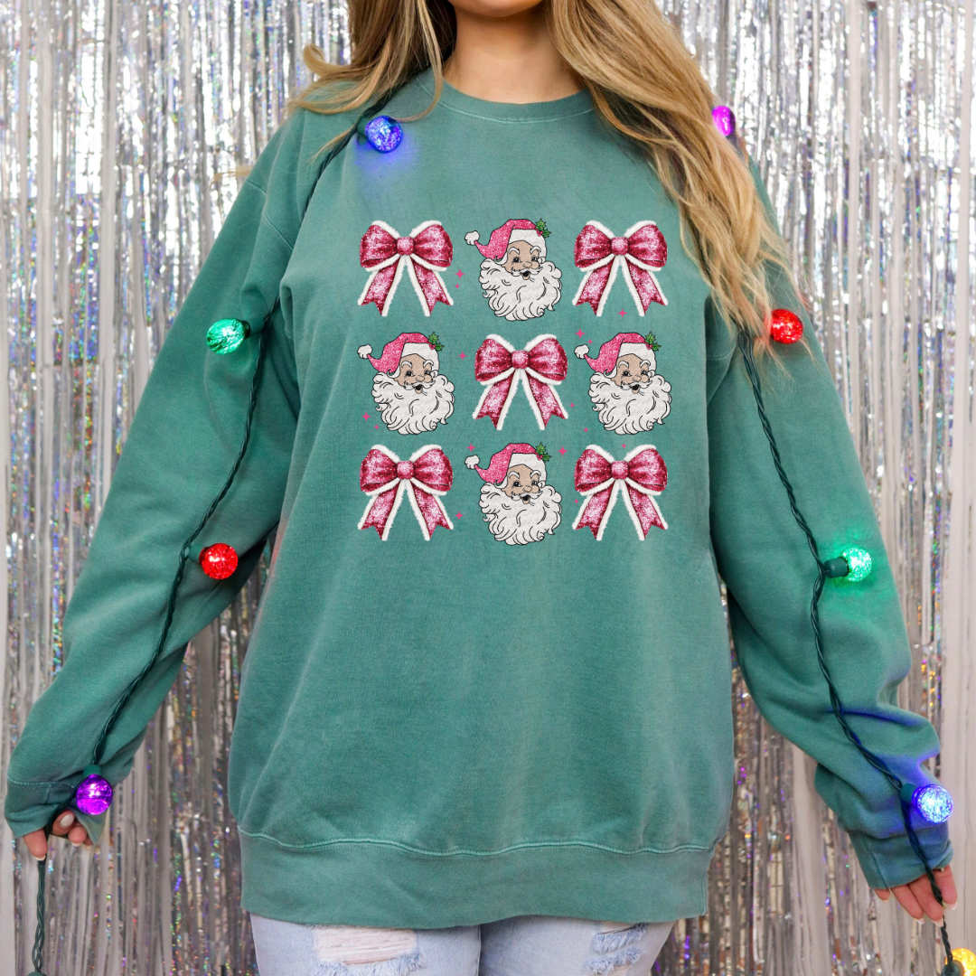 Santa And Bows Transfers