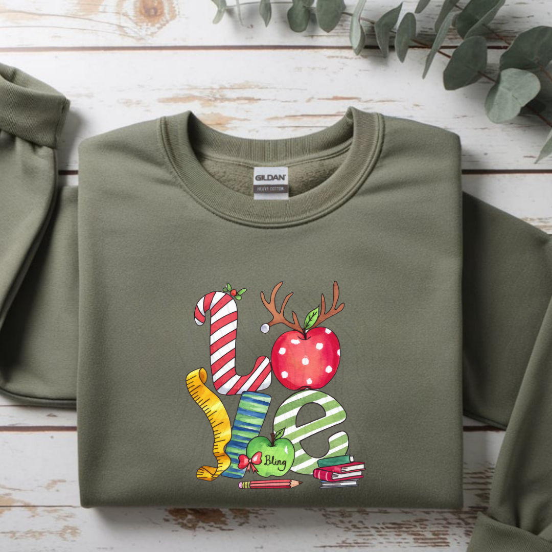 Teacher Love Christmas Transfer