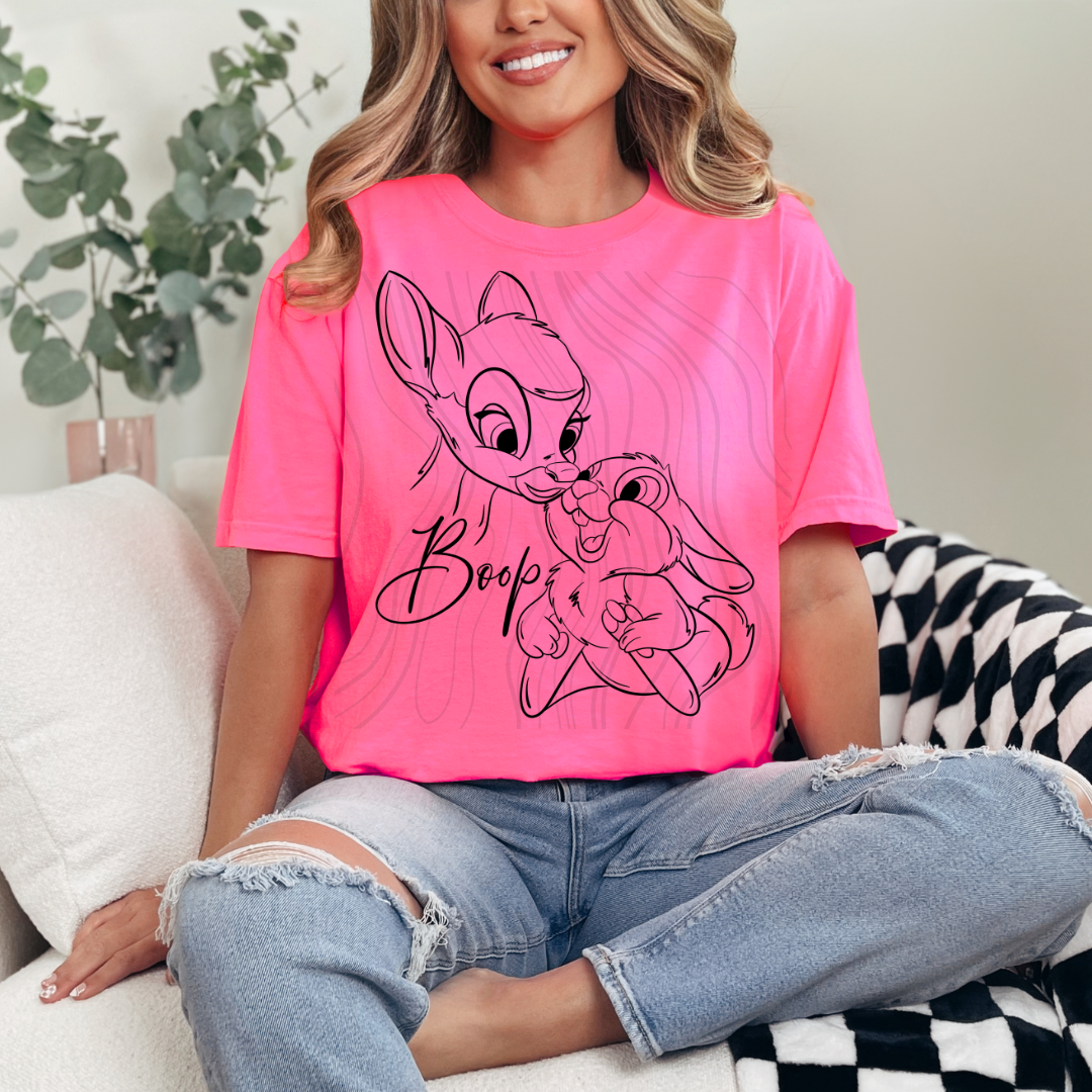 Boop Deer And Rabbit Transfer