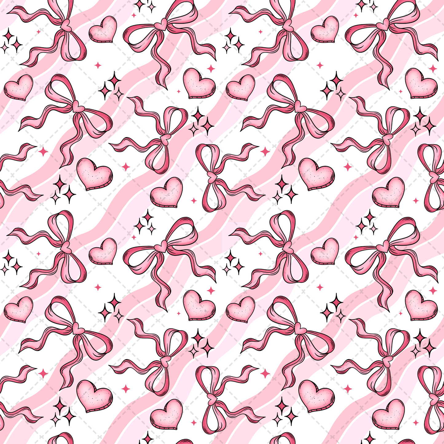 Hearts Bows Seamless Transfer