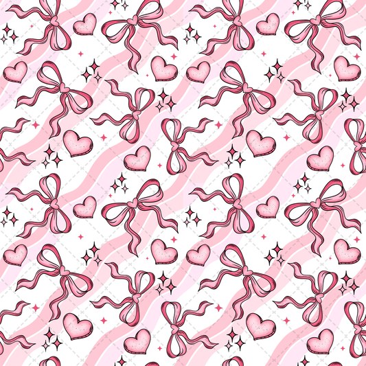 Hearts Bows Seamless Transfer