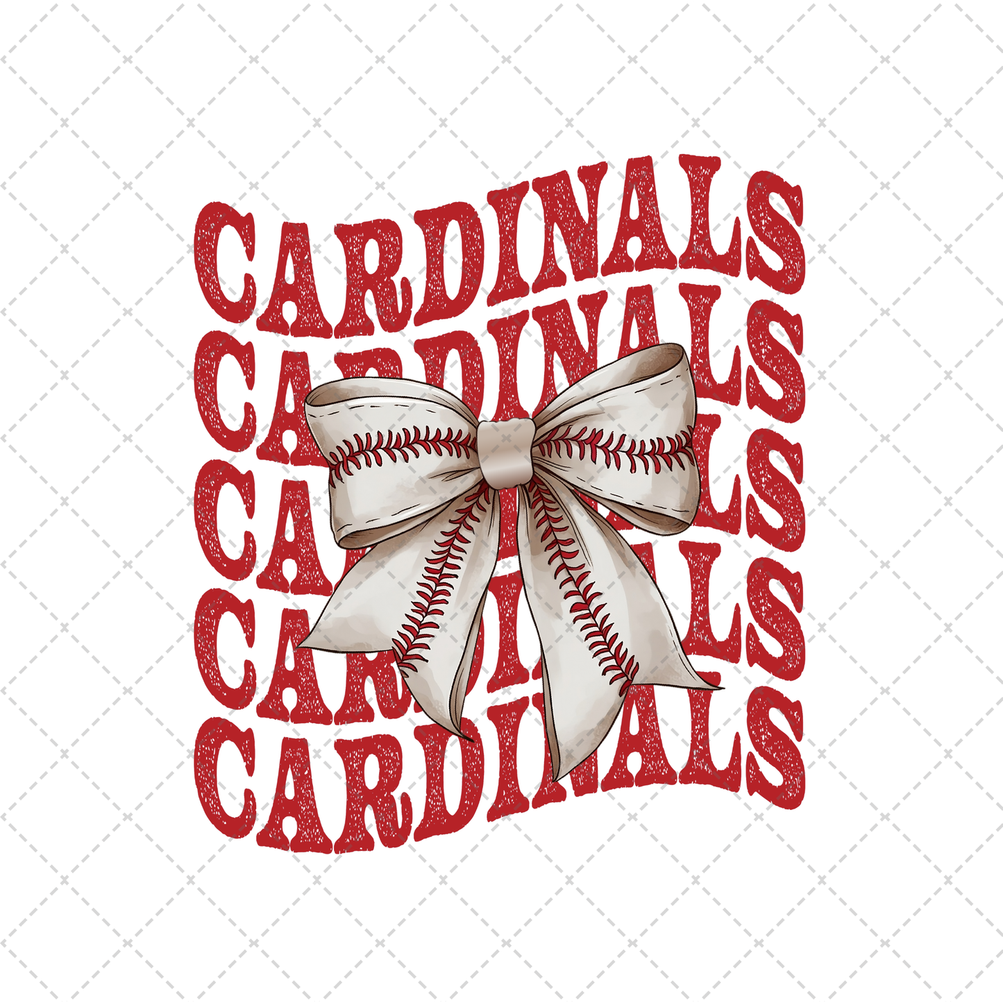 Cardinals Coquette Transfer ** TWO PART* SOLD SEPARATELY**