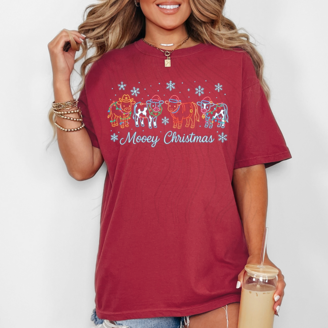 Neon Mooey Christmas Transfer