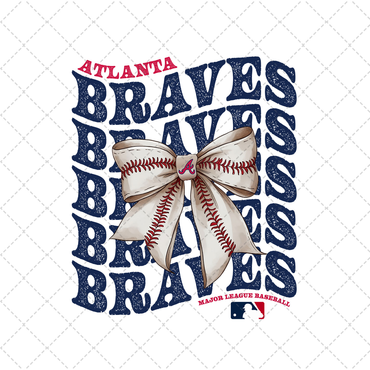 Braves Coquette Transfer ** TWO PART* SOLD SEPARATELY**