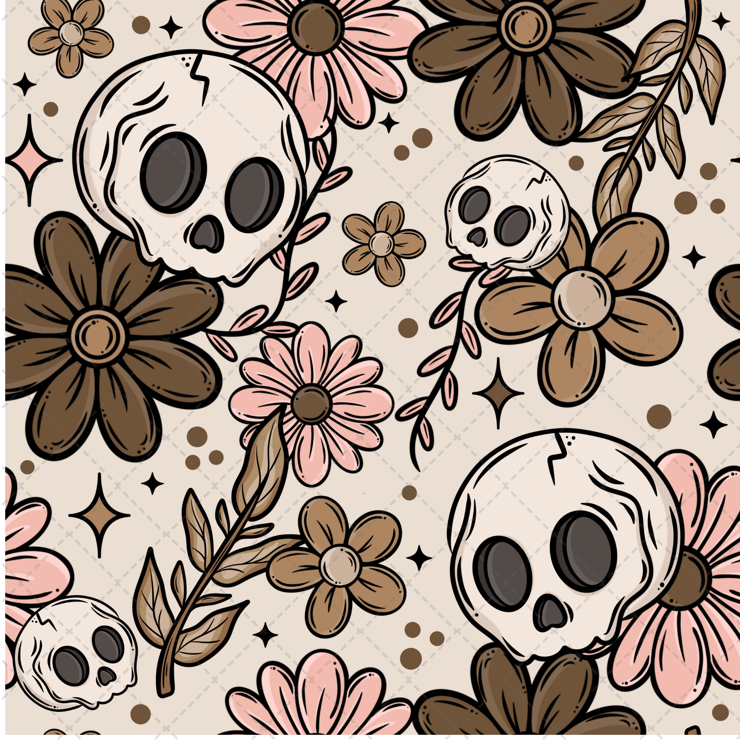 Floral Skellie Seamless