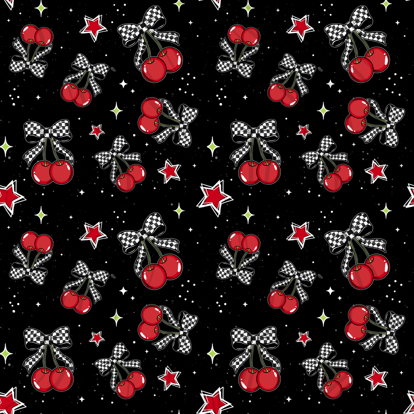 Cherry Stars Seamless