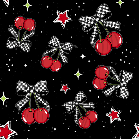 Cherry Stars Seamless