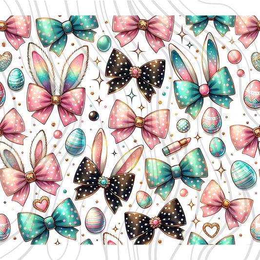 Easter Coquette Bows Tumbler Wrap Transfer