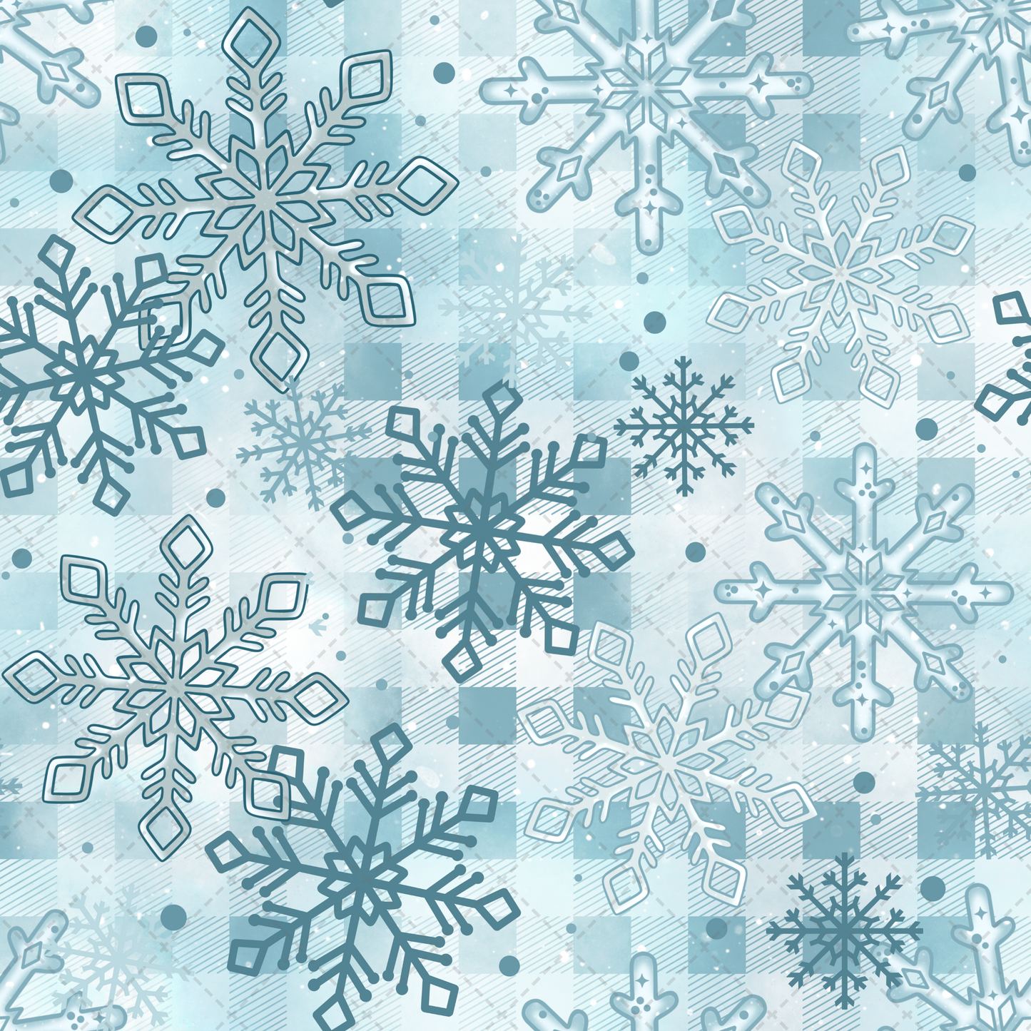 Blue Snowflake Seamless