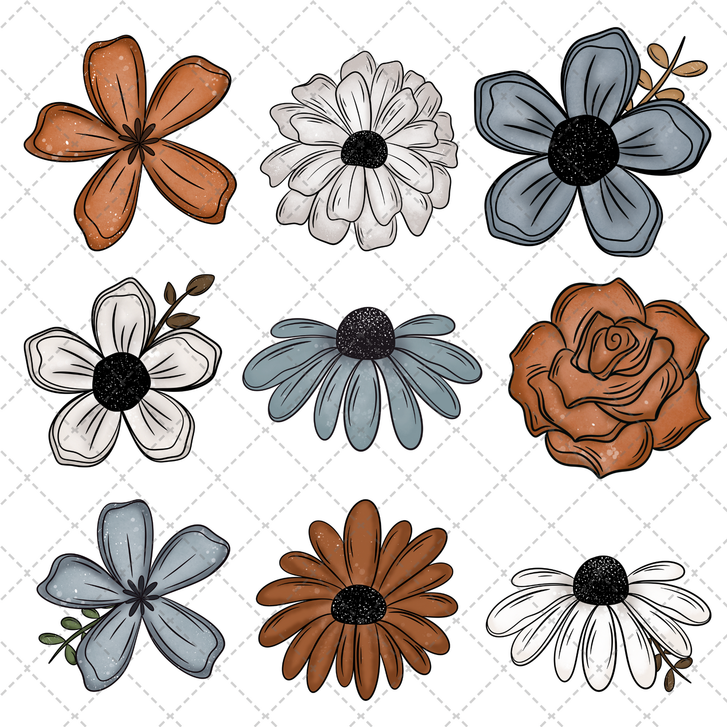 Floral Grid ** TWO PART* SOLD SEPARATELY**