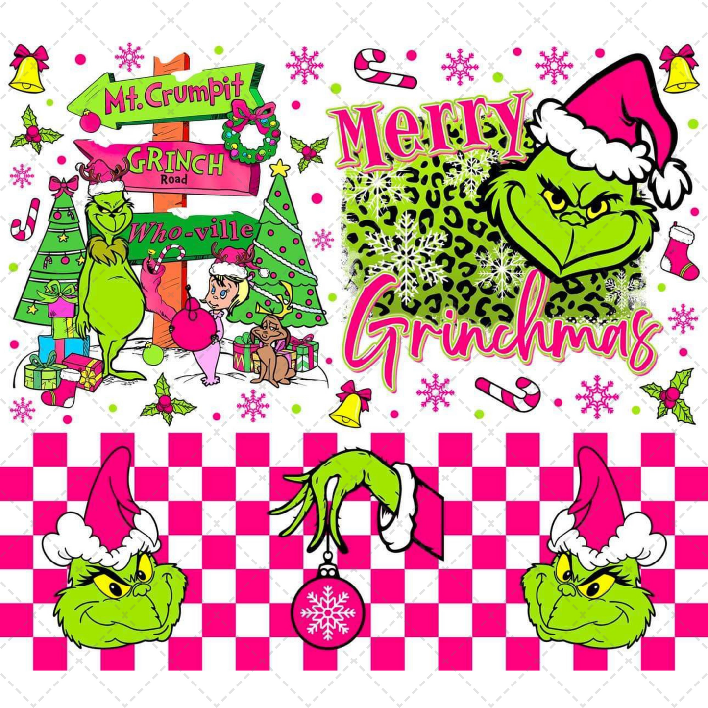 Merry Gmas Tumbler Transfer