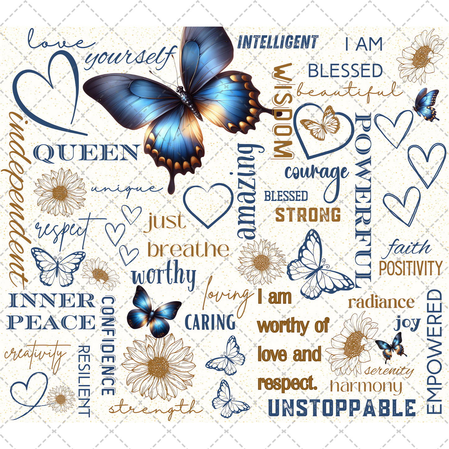 Butterfly Inspirational Tumbler Wrap