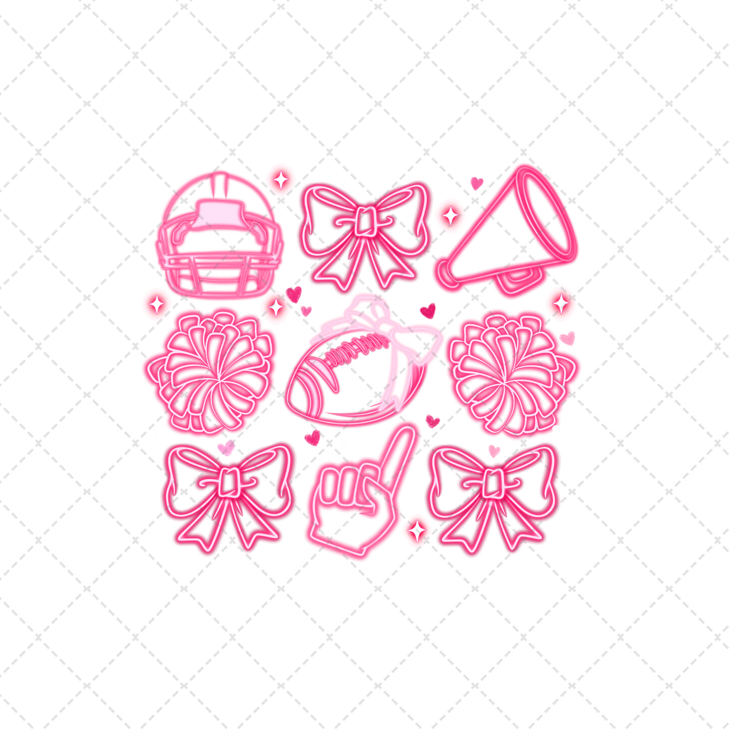 Neon Pink Football Transfer
