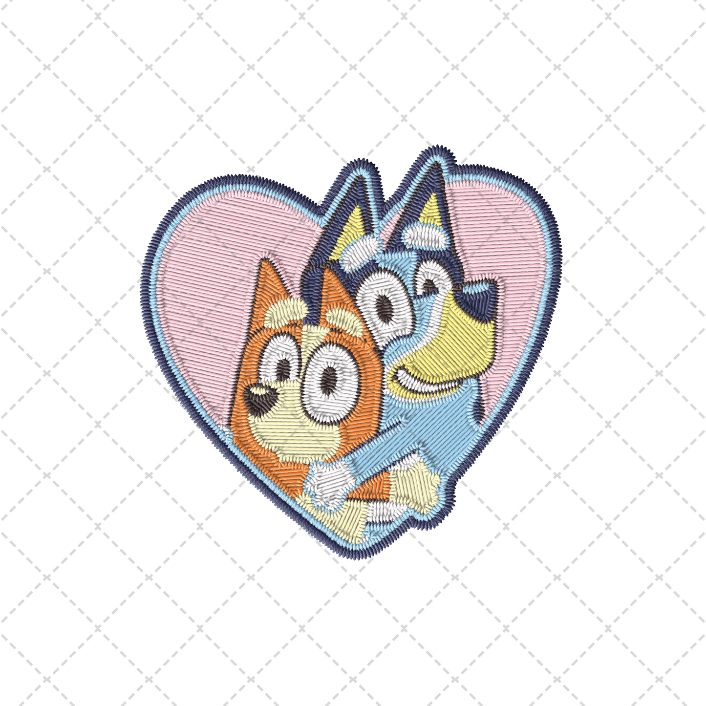 Blue Dog Is My Valentine Patch Transfer ** TWO PART* SOLD SEPARATELY**