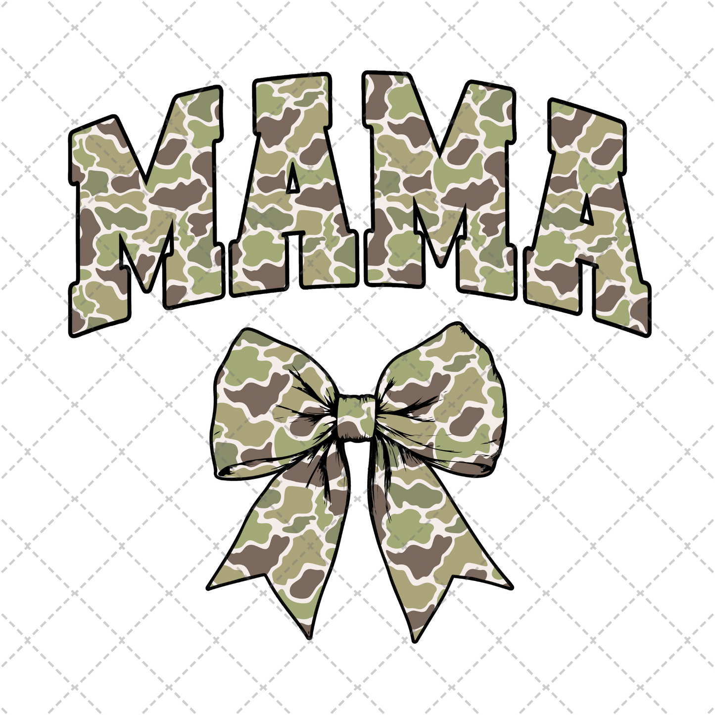 Old School Camo Mama Transfer