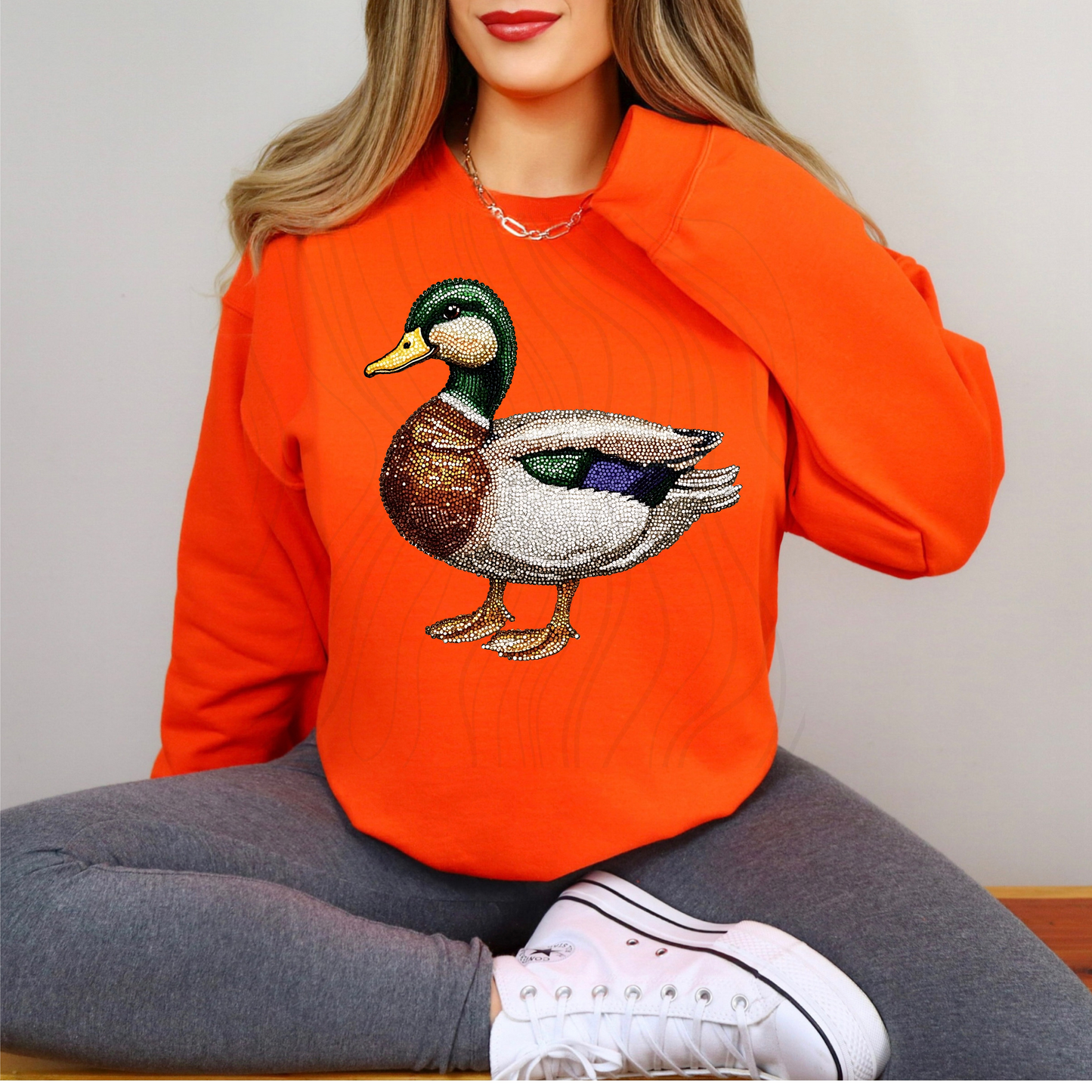 Faux Rhinestone Duck Transfer