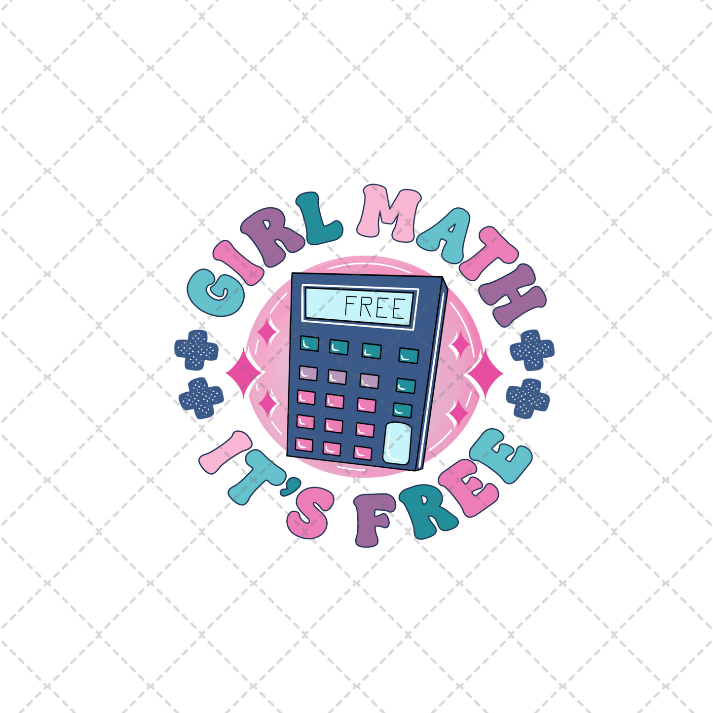 Girl Math Transfer ** TWO PART* SOLD SEPARATELY**