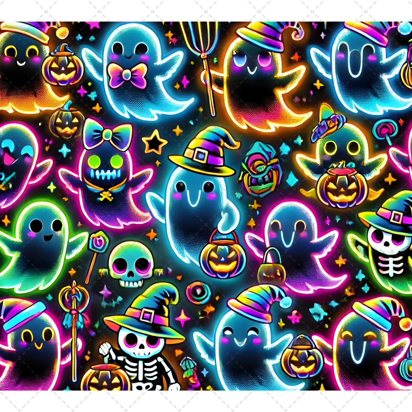 Neon Ghost Tumbler Transfer