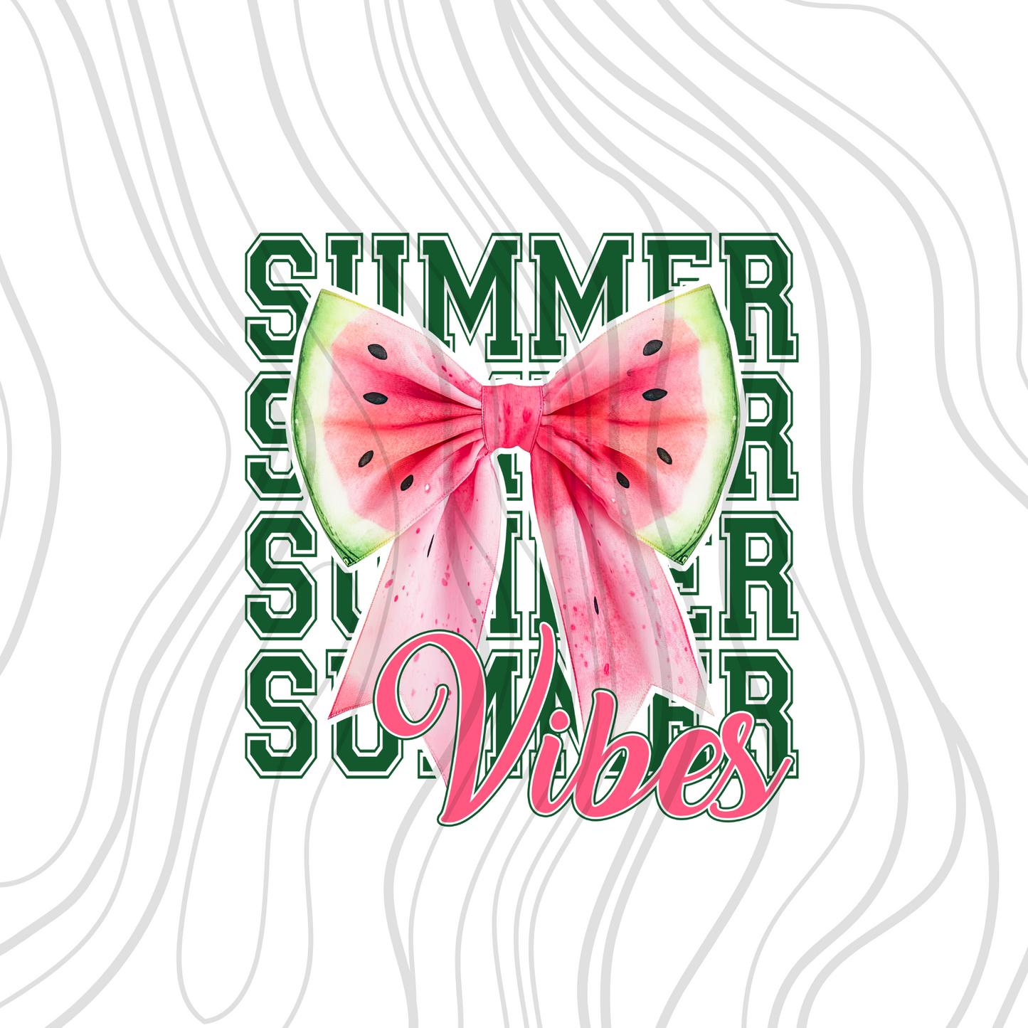 Summer Vibes Watermelon Transfer
