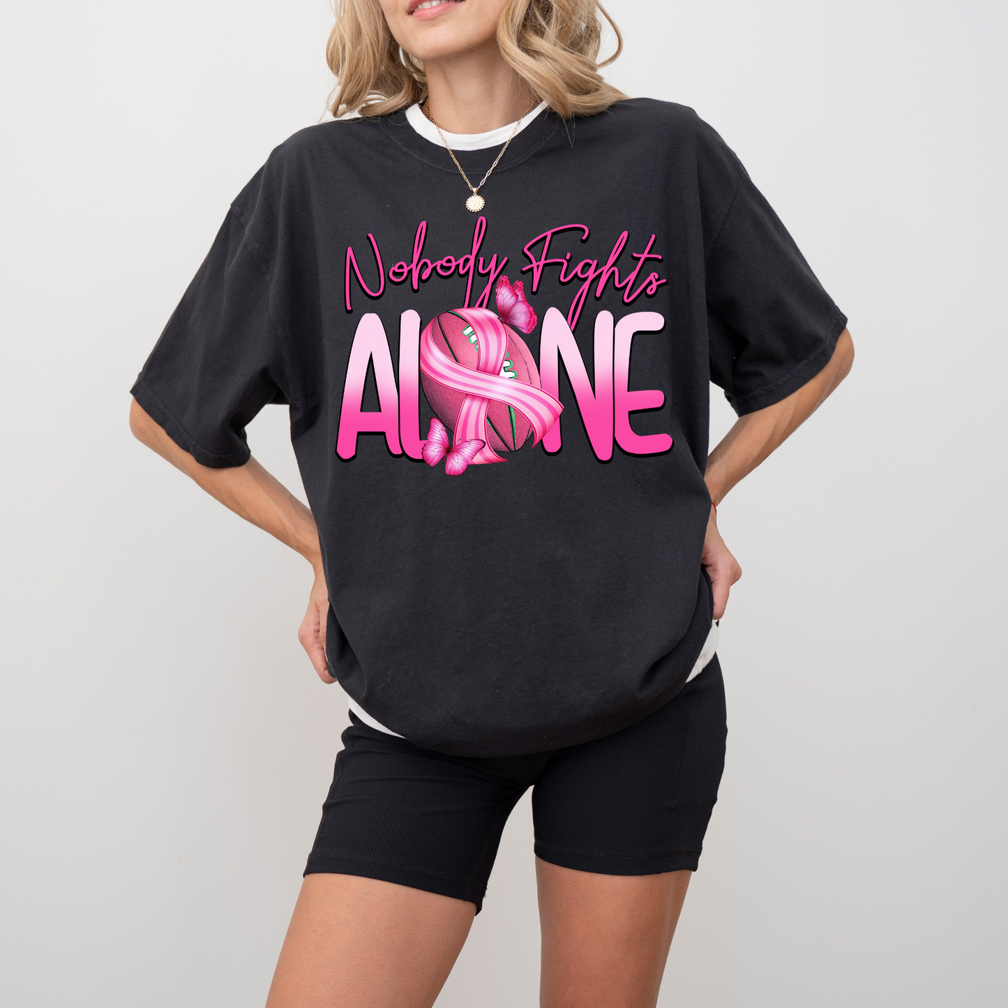 Nobody Fights Alone Breast Cancer Awareness Transfer