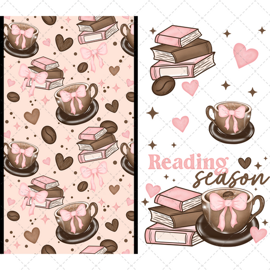 Reading Season Tumbler Transfer