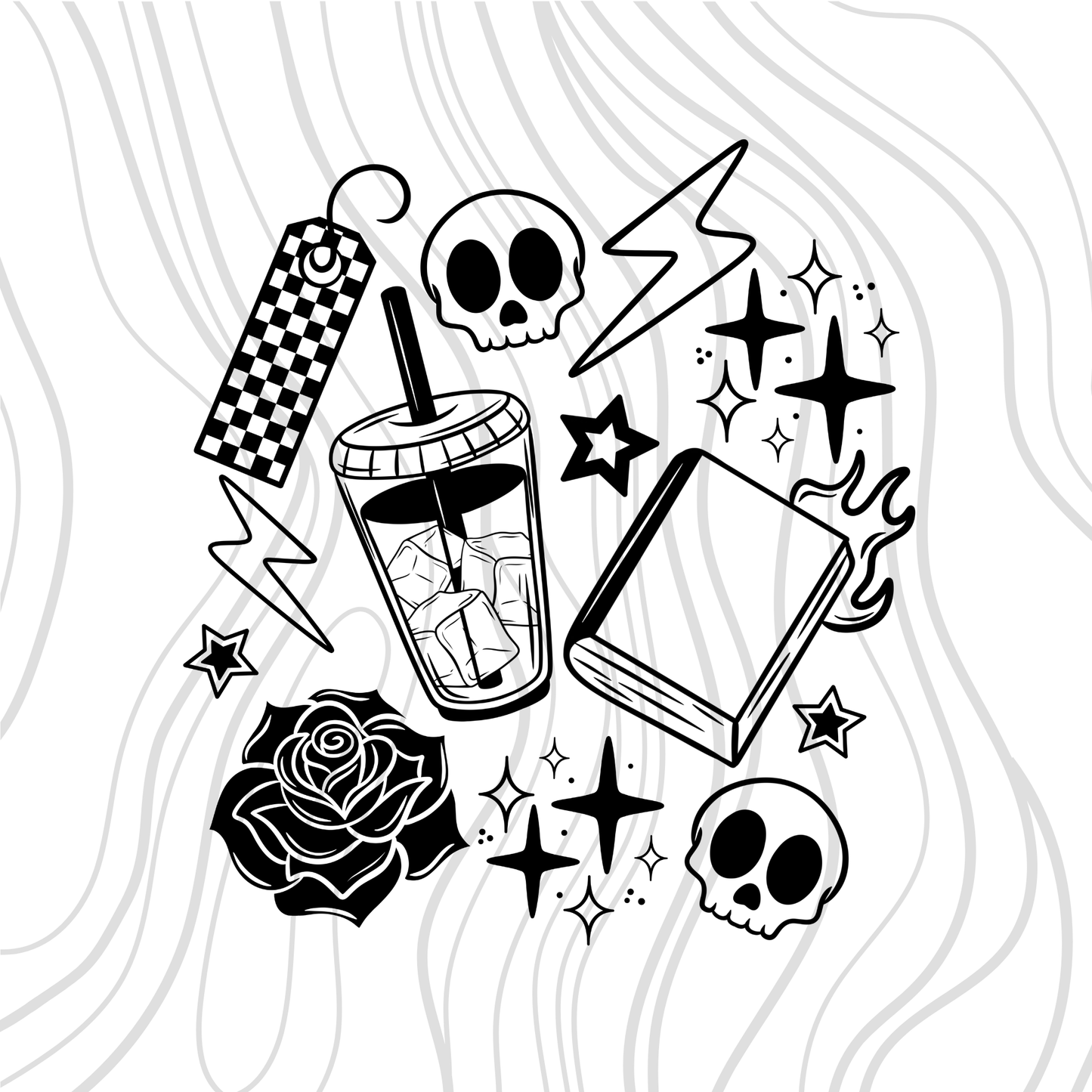 Edgy Books Collage Transfer