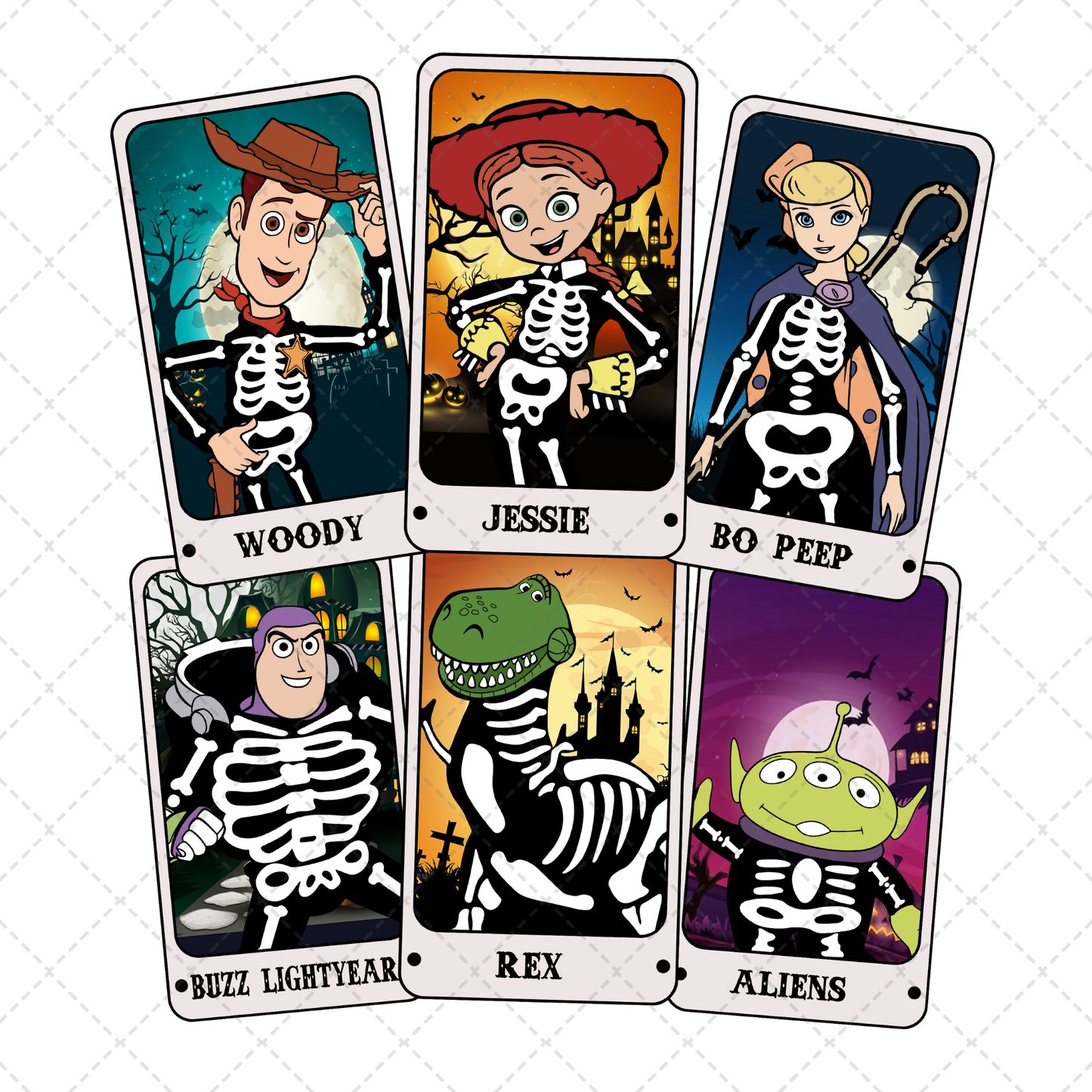 Halloween PIX Tarot Cards Transfer