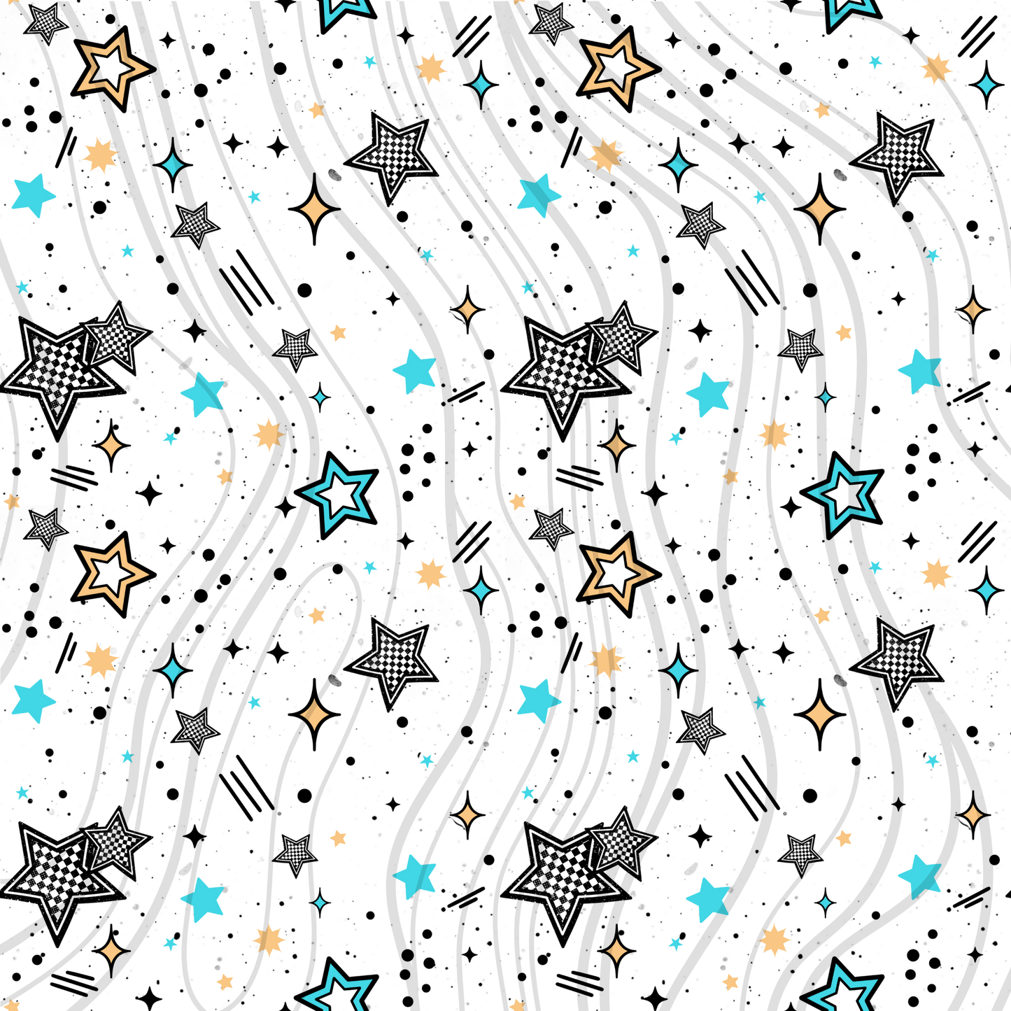 Blue Yellow Stars Seamless