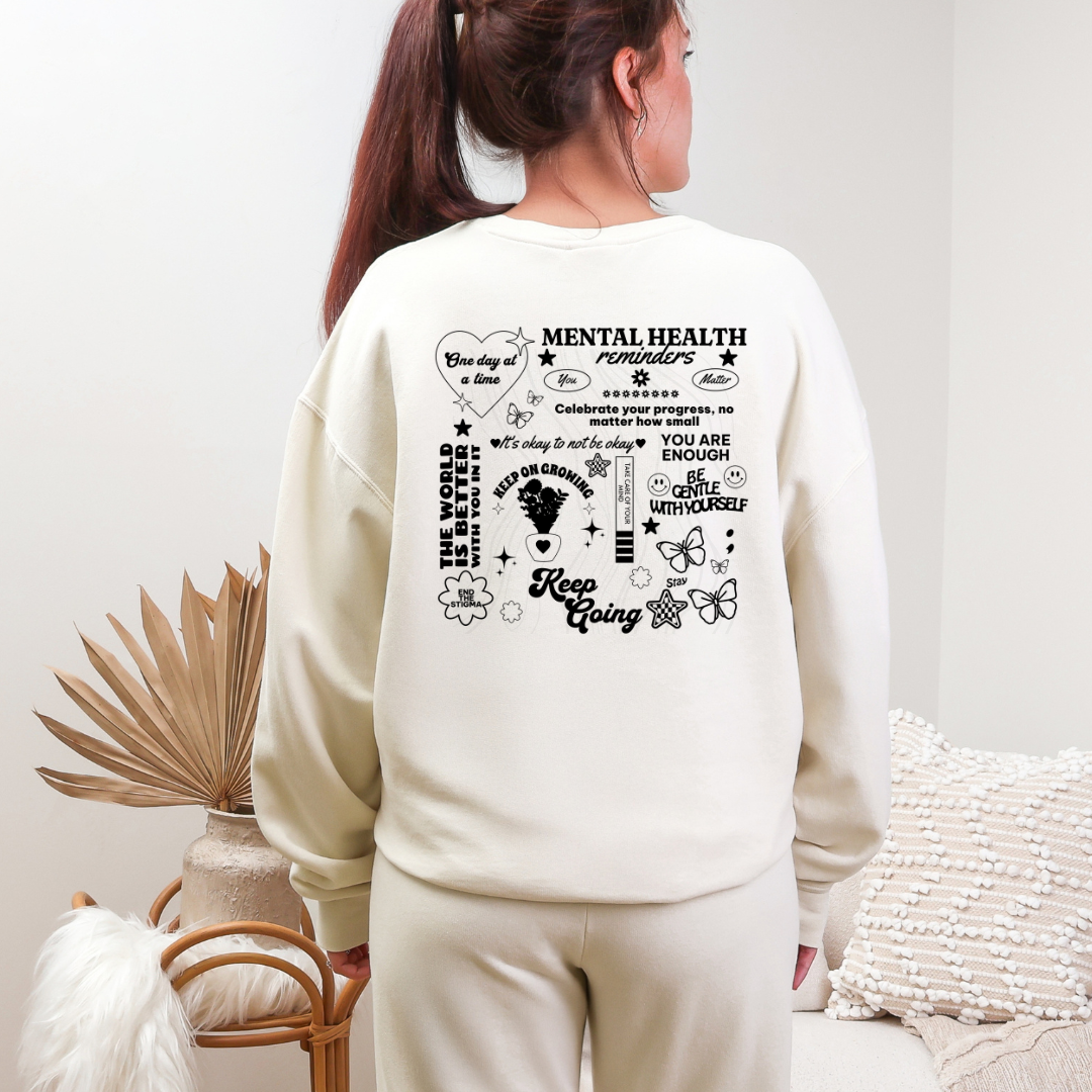 Mental Health Reminders Transfer ** TWO PART* SOLD SEPARATELY**